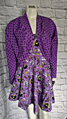 Size 12/Large Lavender Halloween Cardigan & Dress